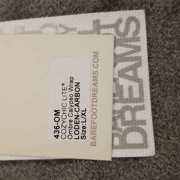 BAREFOOT DREAMS CozyChic Lite Ombre Calypso Wrap Cardigan Loden Carbon L/XL NWT - Picture 14 of 16